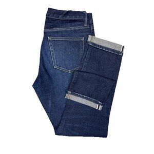 Uniqlo Selvedge Jeans 32x31 Slim Straight Kaihara Raw Denim Dark Wash Mens